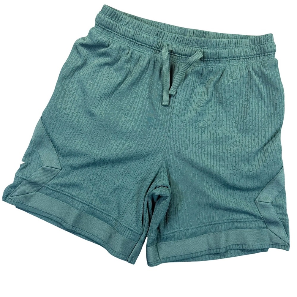 Jordan Textured‎ Mesh Basketball Shorts Boys Size M 10-12 Green Jumpman Athletic